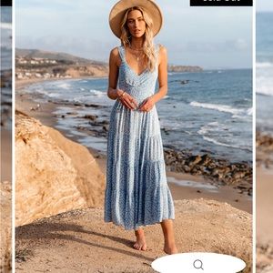 WATERTOWN FLORAL TIE BACK MIDI DRESS